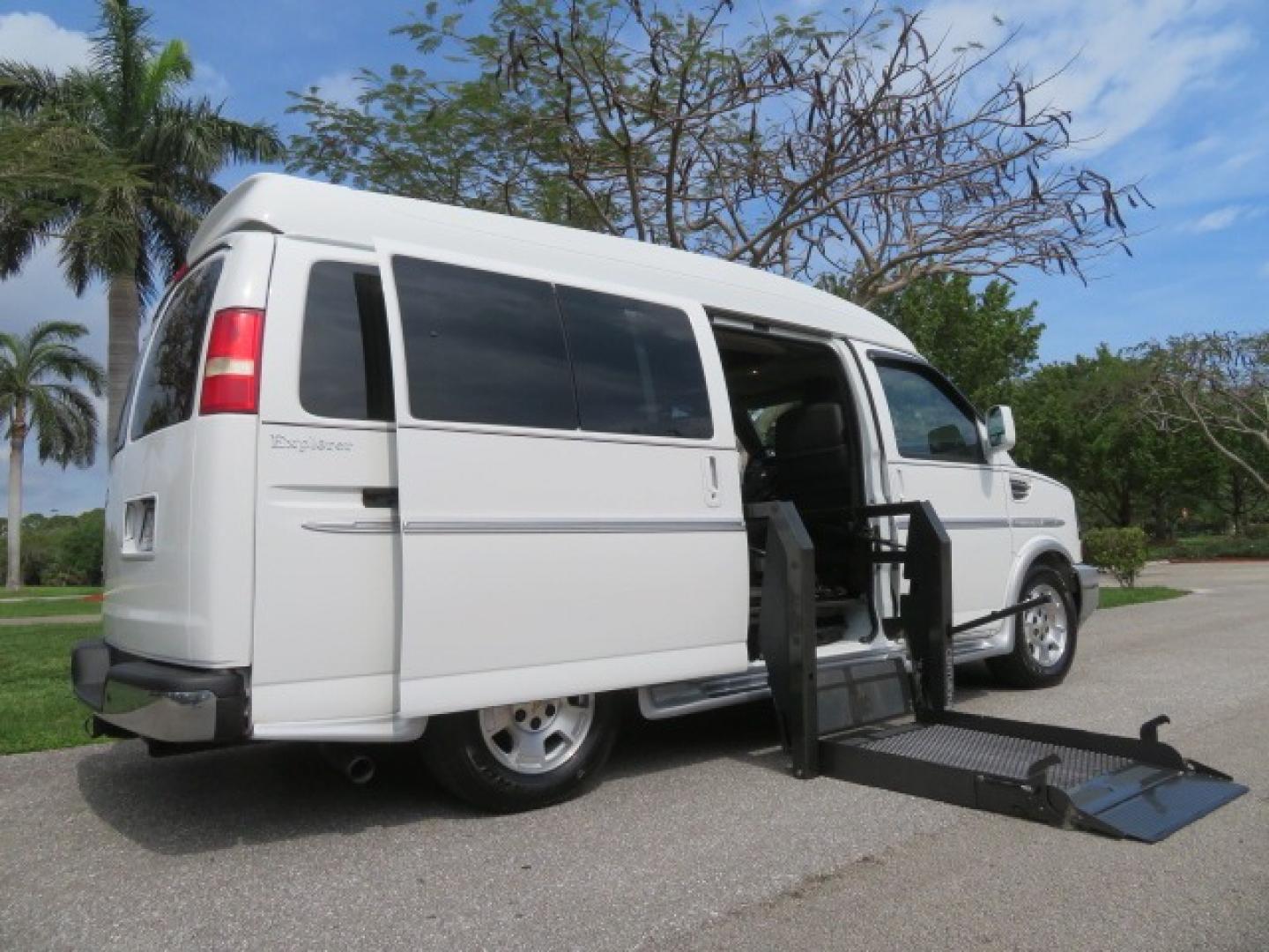 2010 White /Gray Chevrolet Express (1GNUGCD48A1) , located at 4301 Oak Circle #19, Boca Raton, FL, 33431, (954) 561-2499, 26.388861, -80.084038 - You are looking at a Gorgeous 2010 Chevy Express Handicap Wheelchair Conversion Van Explorer Limited SE with 31K Original Miles, Braun Century 750lb Side Entry Wheelchair lift, Tie Down System in the Floor, Rear Entertainment with Flat Screen TV/DVD, Leather Interior, Rear Power Folding Bench Seat/b - Photo#44